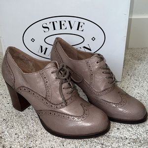 AUTH NIB STEVE MADDEN JUNNI OXFORD HEELS GREY